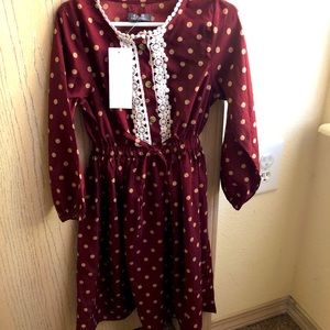 Girls A.T.U.N Polka Dot with Lace